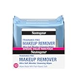Fragrance-Free Makeup Remover Wipes, Daily Facial Cleanser Towelettes, Gently Removes Oil & Makeup, Alcohol-Free Makeup Wipes, Twin Pack, 2 x 25 ct