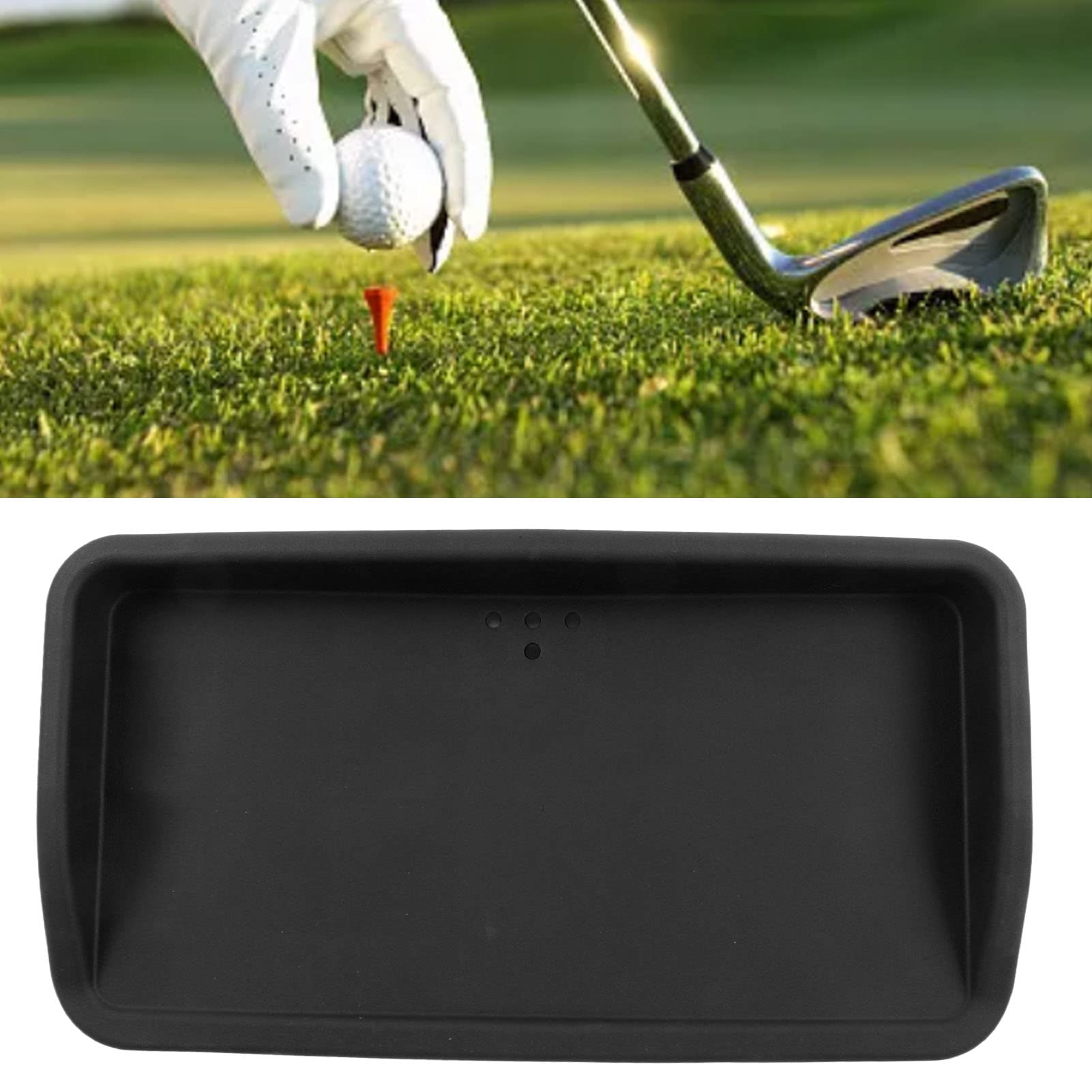 VGEBY Contenedor de Pelotas de Golf de Silicona Caja de Almacenamiento de Pelotas de Golf Organizadores de Bandeja Suministros de Golf(Negro)