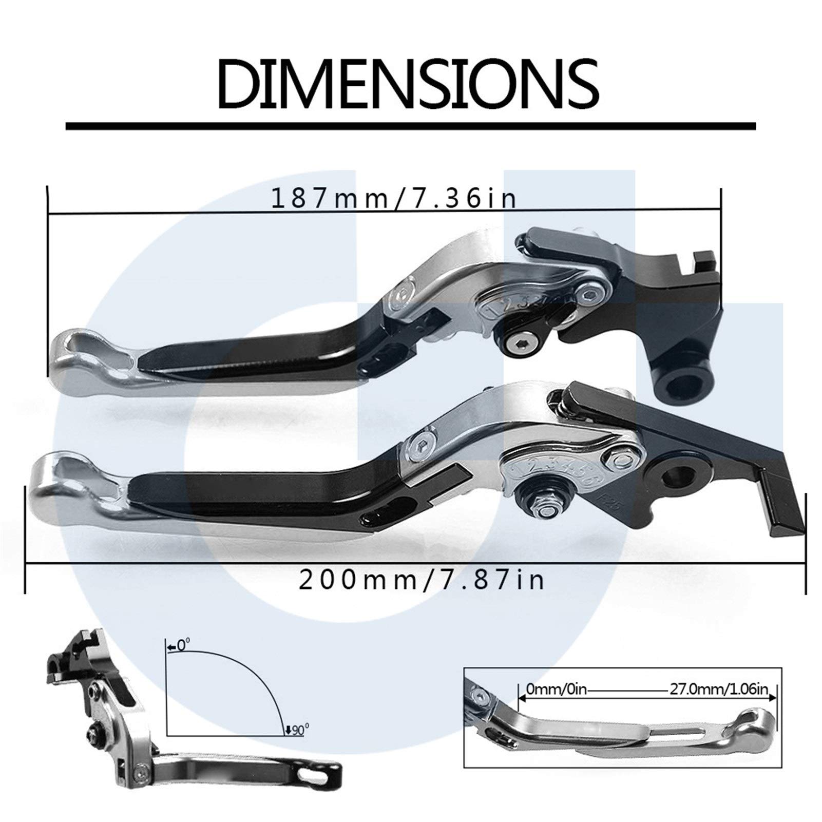 Palanca De Embrague De Freno para Yamaha YBR125 YBR 125 2005-2014 2010 2011 2012 2013 De La Motocicleta Piezas del Embrague Maneta De Freno Extensibles Asas De Mano Ajustable (Color : D)