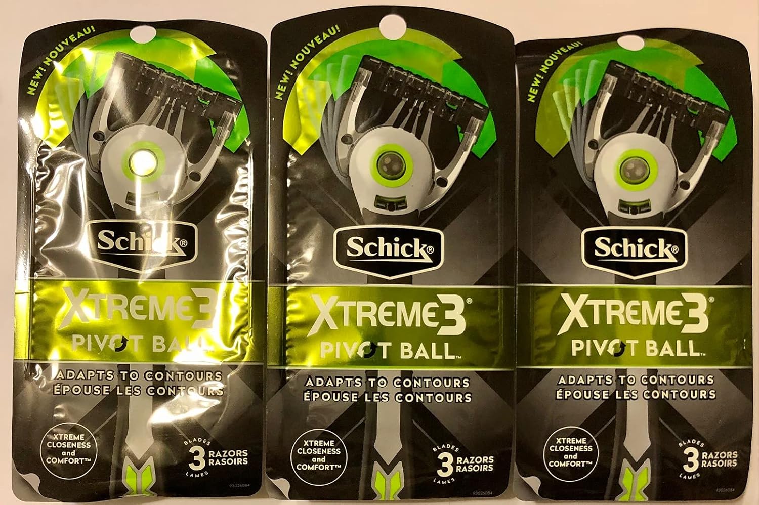 Schick Xtreme3 Pivot Ball Razor Adapts To Contours 3