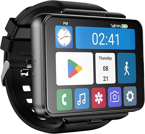 Reloj inteligente Rainbuvvy para hombre, 4G, reloj inteligente para Android e iOS, pantalla táctil de 2.88 pulgadas, Android 11 OS, 64GB, rastreador