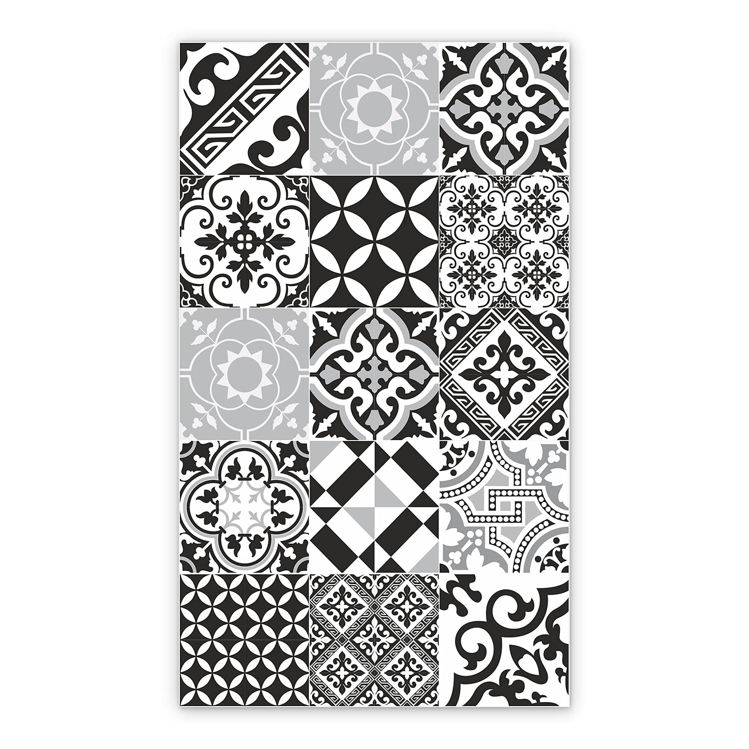 Tapis en vinyle anti-tache salle à manger 140x198 protection linoléum