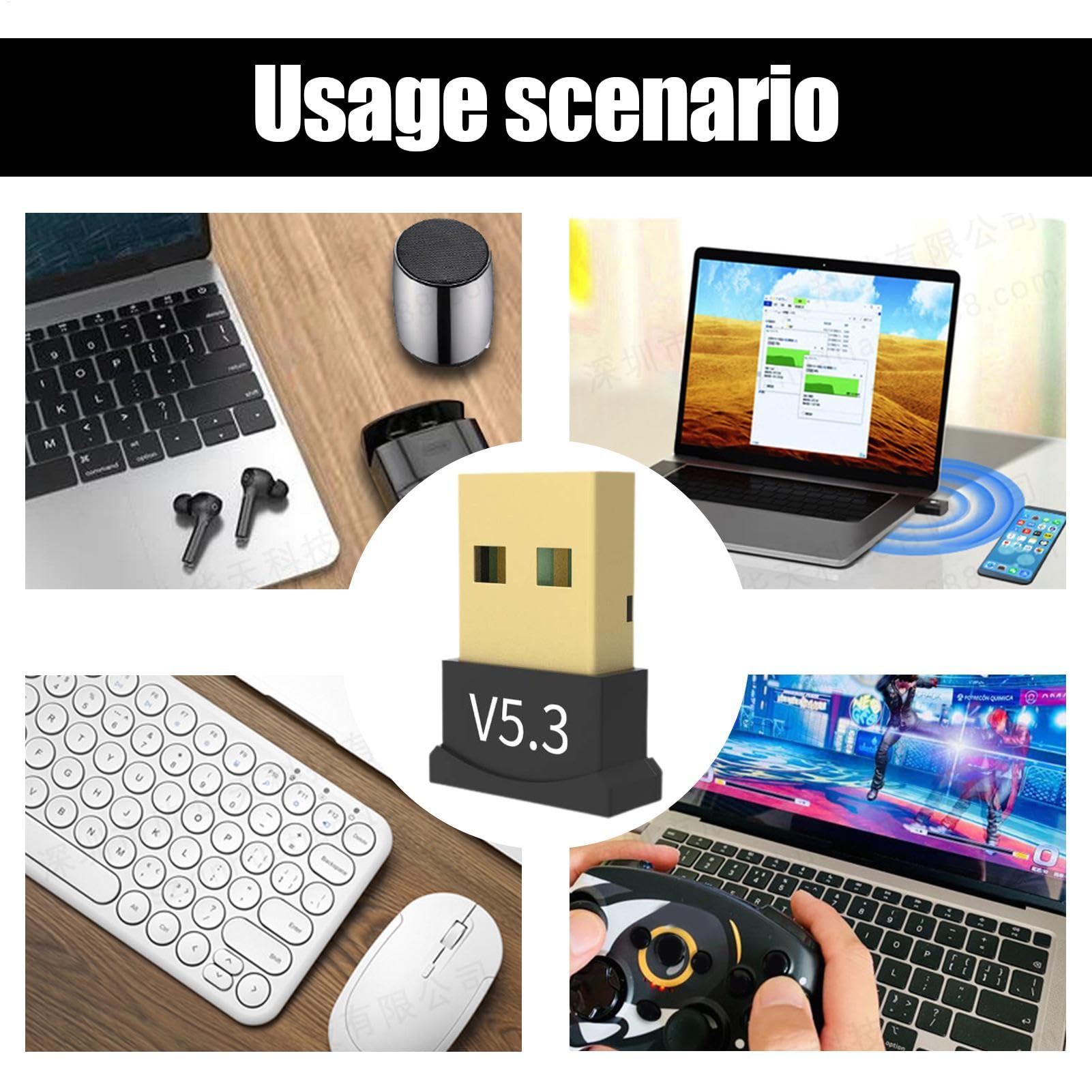 Adaptateur sans Fil 5.3 USB pour PC – Émetteur-récepteur