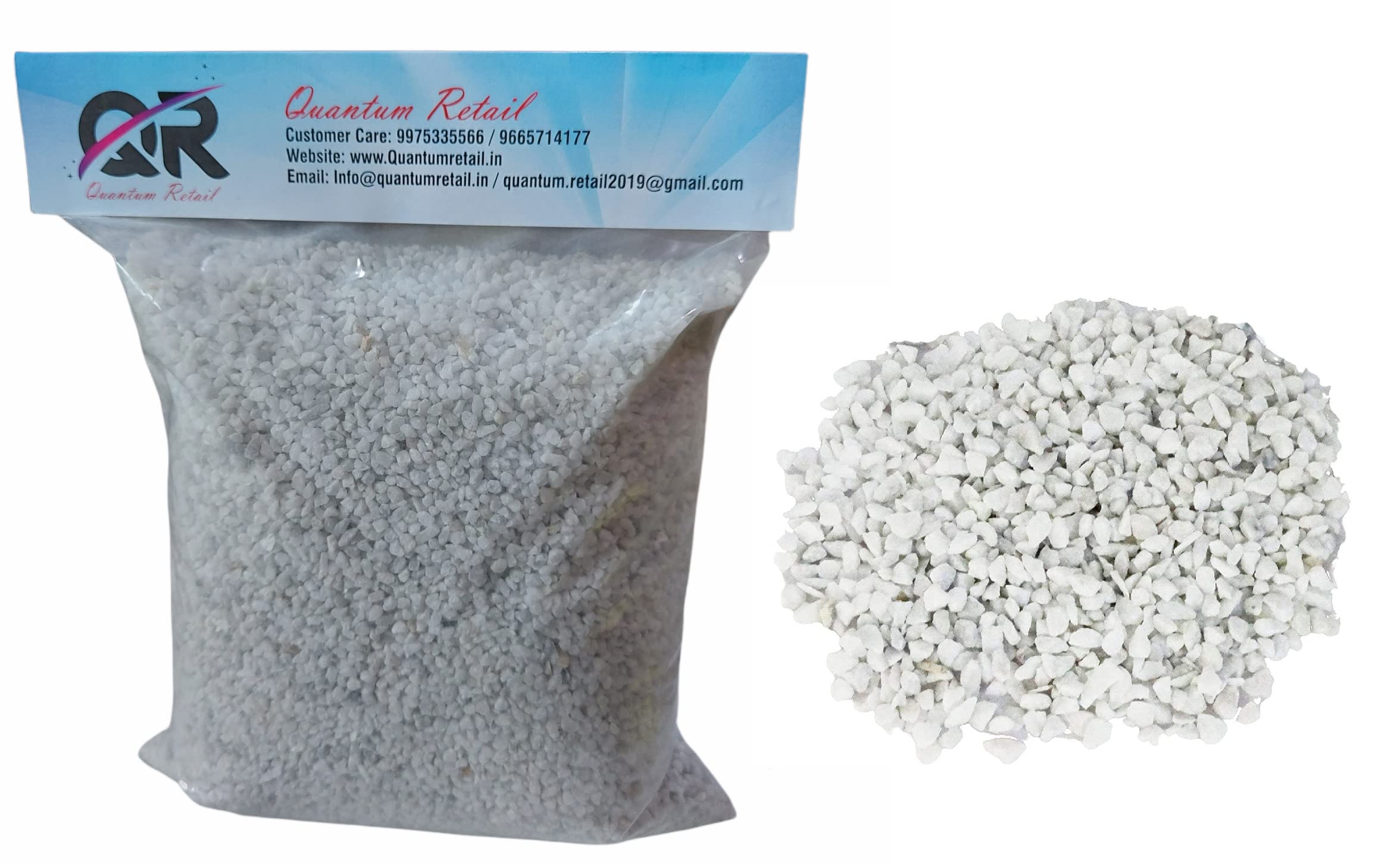 Quantum Retail - (1 kg) White Marble Chips for Garden, Aquarium, Indoor Outdoor Decoration Pebbles Stone,Decorative Stones, Vase Fillers, Landscaping - (Size:3mm-5mm) (B09GYNLL3G) Amazon Price History, Amazon Price Tracker
