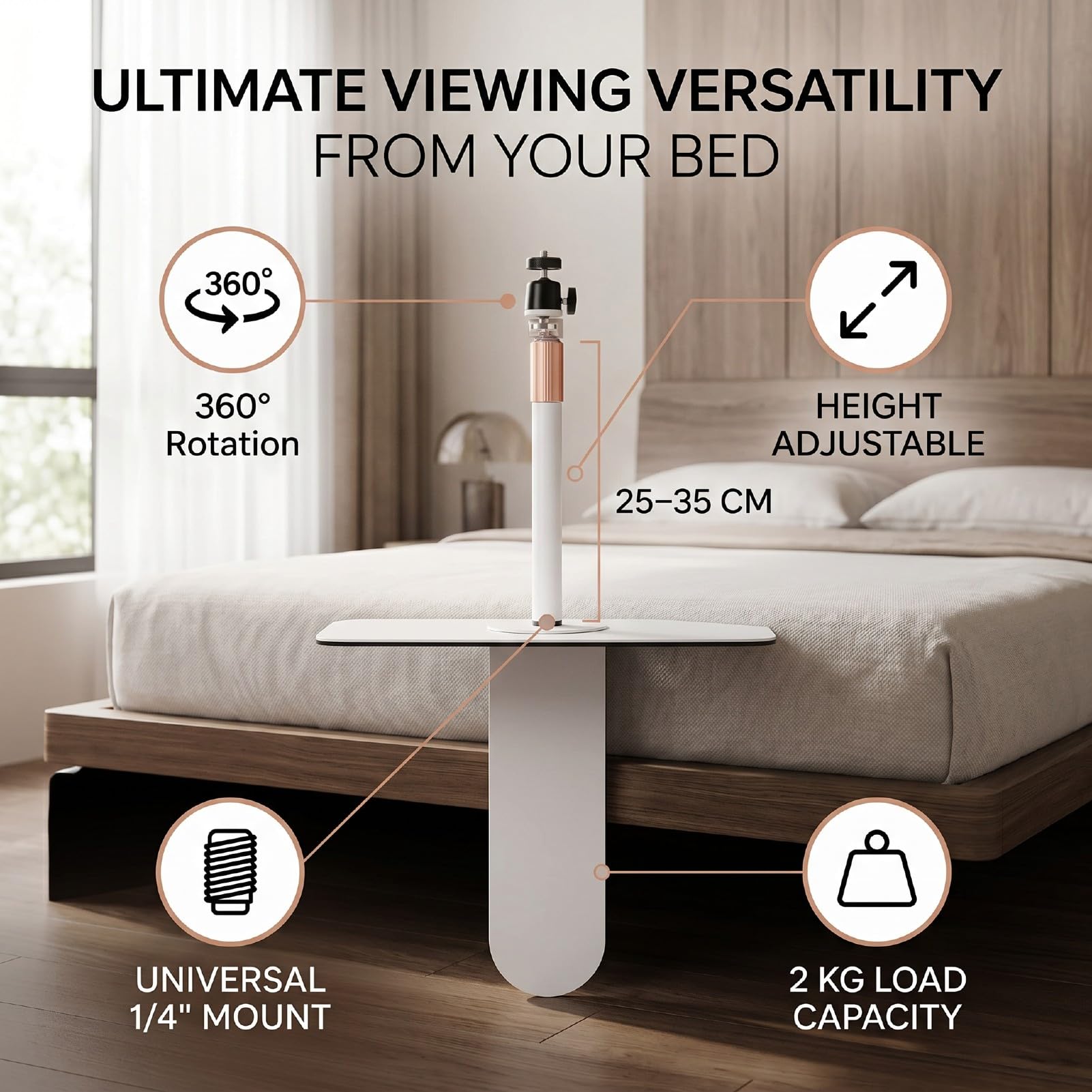 Supporto per Proiettore per Divano Letto con Rotazione di 360°