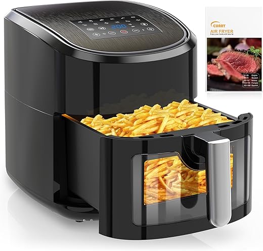 EUARY Friggitrice Ad Aria Calda 7,5 Litri, Air Fryer XXL con 17...
