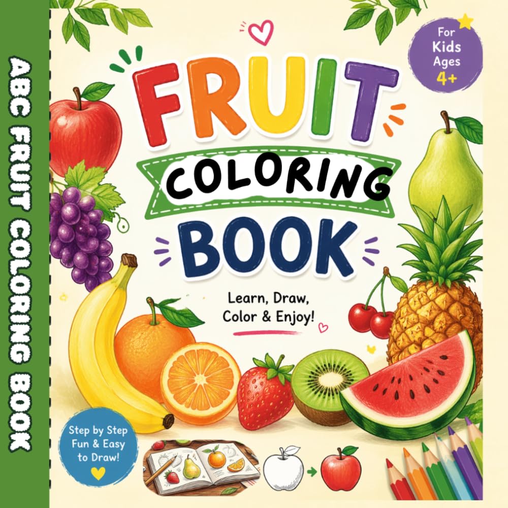 ABC Fruit Coloring Book: Fruit Coloring Book