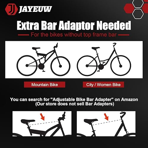 Miniatura 5 de Soporte para maletero de 3 bicicletas con correa fija, para maletero de coche, soporte de bicicleta para ligeroniños, soporte para 3 bicicletas para