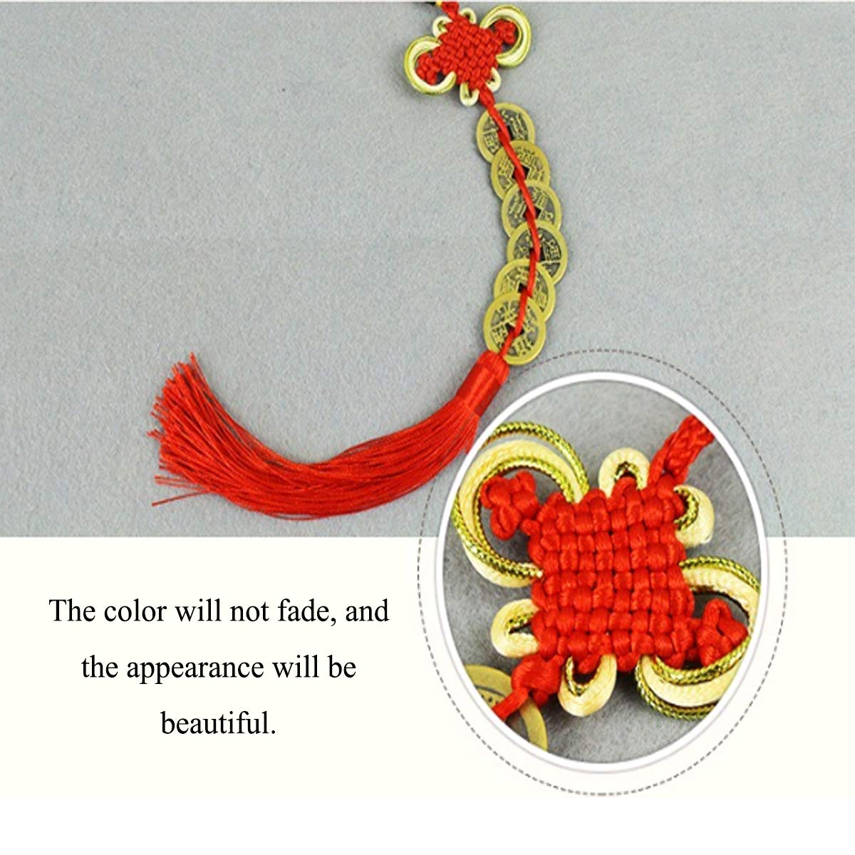 Soldi Finti MONETE CINESI PORTACHIAVI Feng Shui Amuleto Taisui EUR