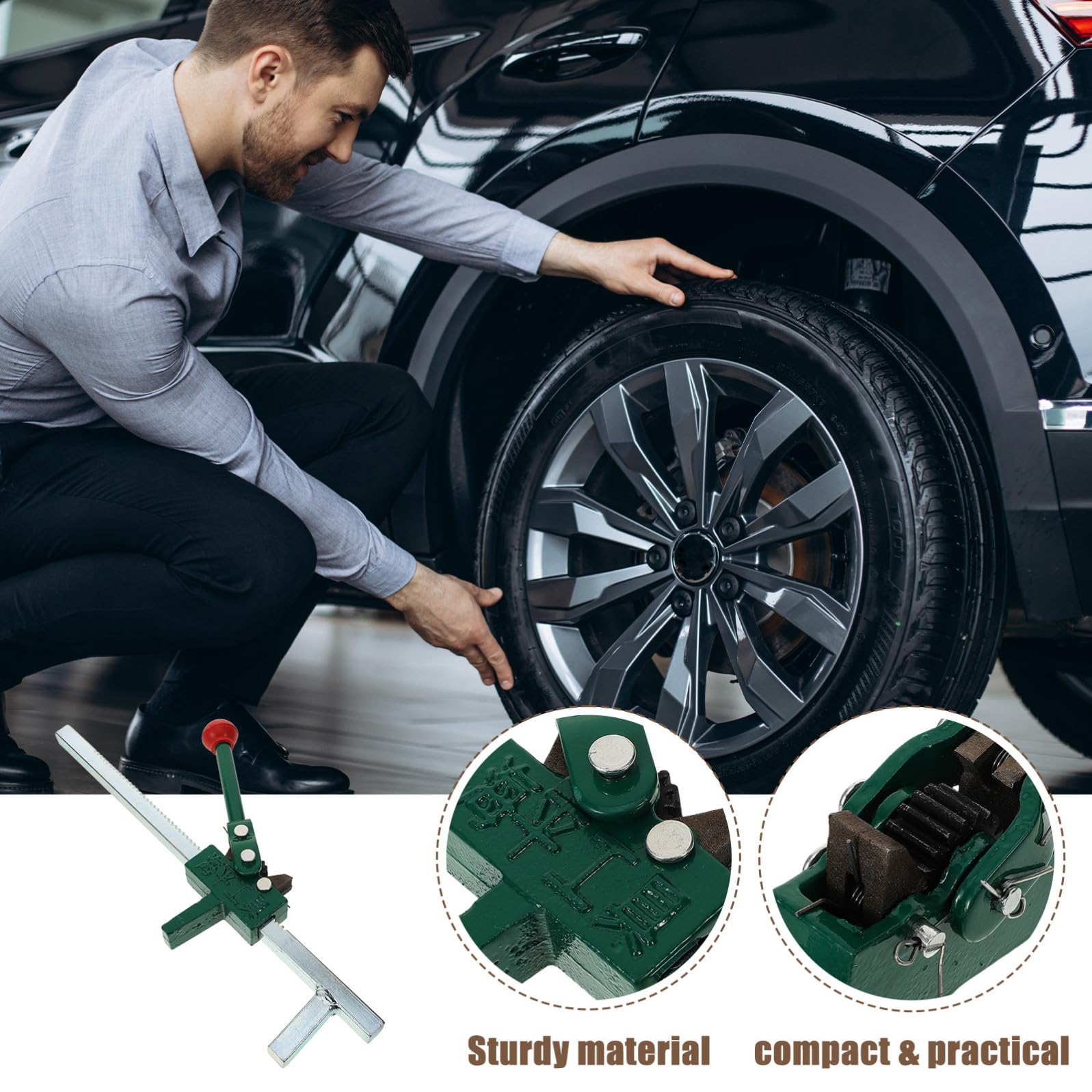 Operitacx Divaricatore per Pneumatici in Acciaio Fuso, Strumento Efficiente e Comodo per Riparazione Gomme Auto e Sostituzione Pneumatici in Officina o Fai-da-te