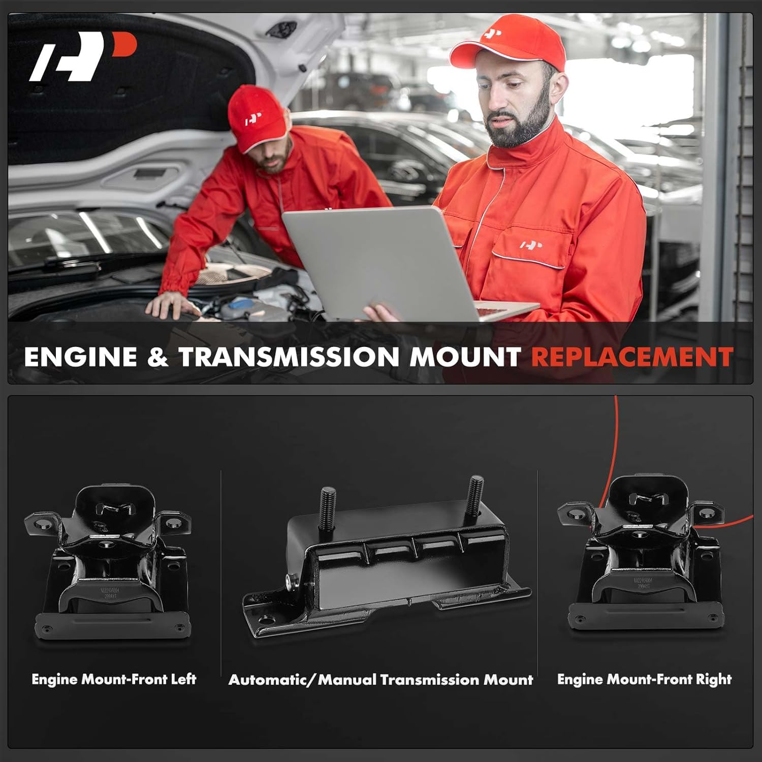 A-Premium 3PCS Engine Motor Mount and Transmission Mount Set Compatible with Chevrolet 1999-2006 Silverado 1500, 2007 Silverado 1500 Classic & GMC 1999-2006 Sierra 1500, 4.3L, 4WD