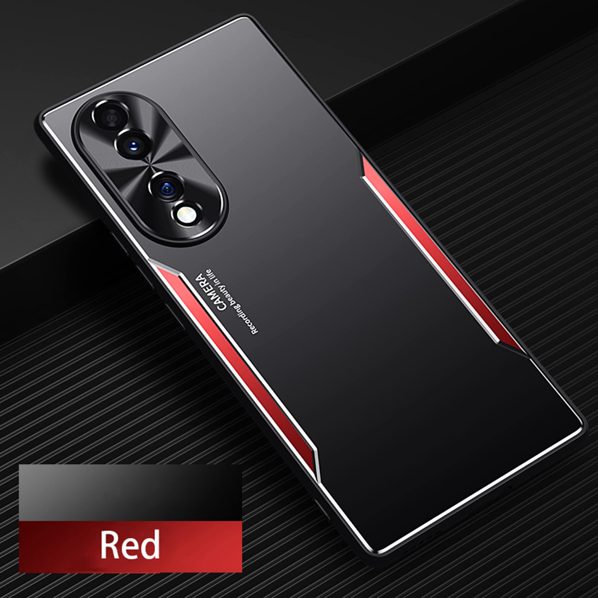 Dedux Custodia per Honor 90 Lite, Cover Protettiva Armatura Militare Hard PC Silicone TPU con Supporto Pieghevole. Verde