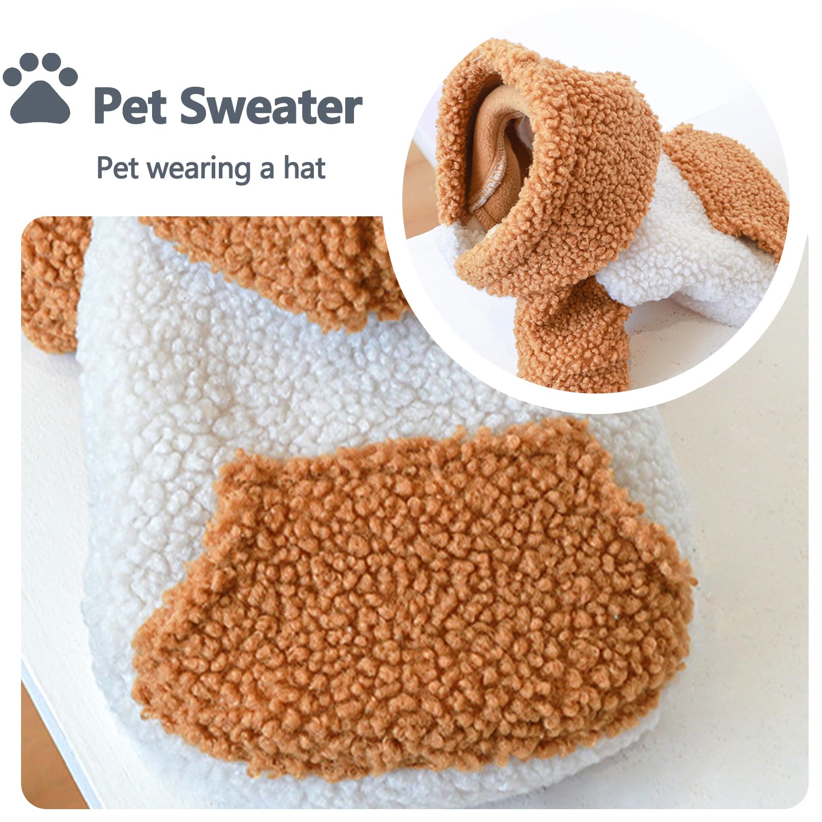 Galatée Abrigo de Invierno para Perros Pequeños, Ropa Bonita para Mascotas, Chaqueta Cálida para Cachorros, Sudaderas con Capucha (L, Gris)