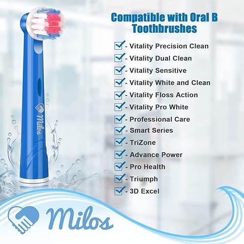 Miniatura 9 de Milos Cabezales de repuesto para cepillos de dientes para niños, paquete de 4 repuestos compatibles con Oral B y Braun
