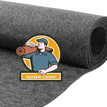 SAVUK Speaker Box Carpet Car Sub Woofer Trunk Liner Felt Black Fabric for RV, Boat, Truck, Automotive Interior, Marine, Home Floor 36" x 78" Grey