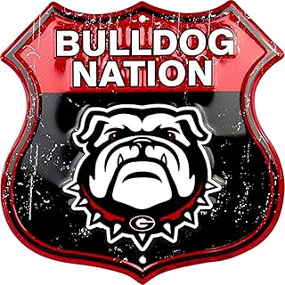 University of Georgia Bulldogs Nation Route Sign Shield - DECORATIVE SIGNAGE - Aluminum - 12x12 inches