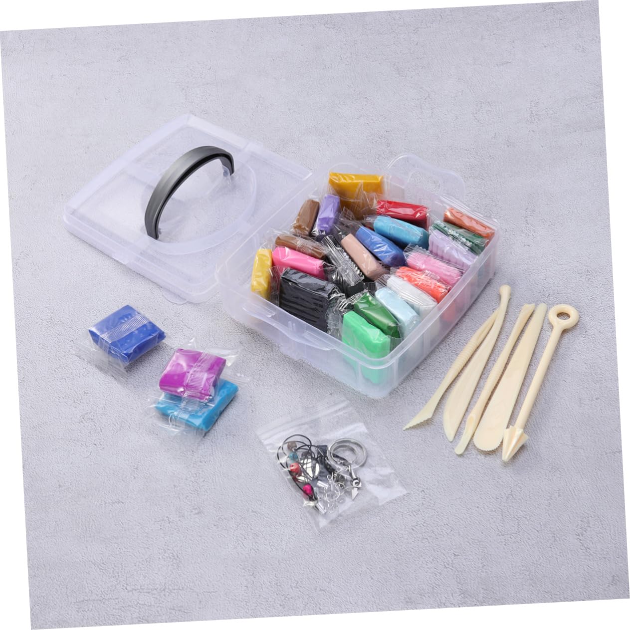 Kit Argilla Modellabile 24 Colori per Bambini Accessori | Pvc Morbido, Creativo e Educativo, Blocchi da Cuocere, Formato DIY per Piccoli Progetti Manuali