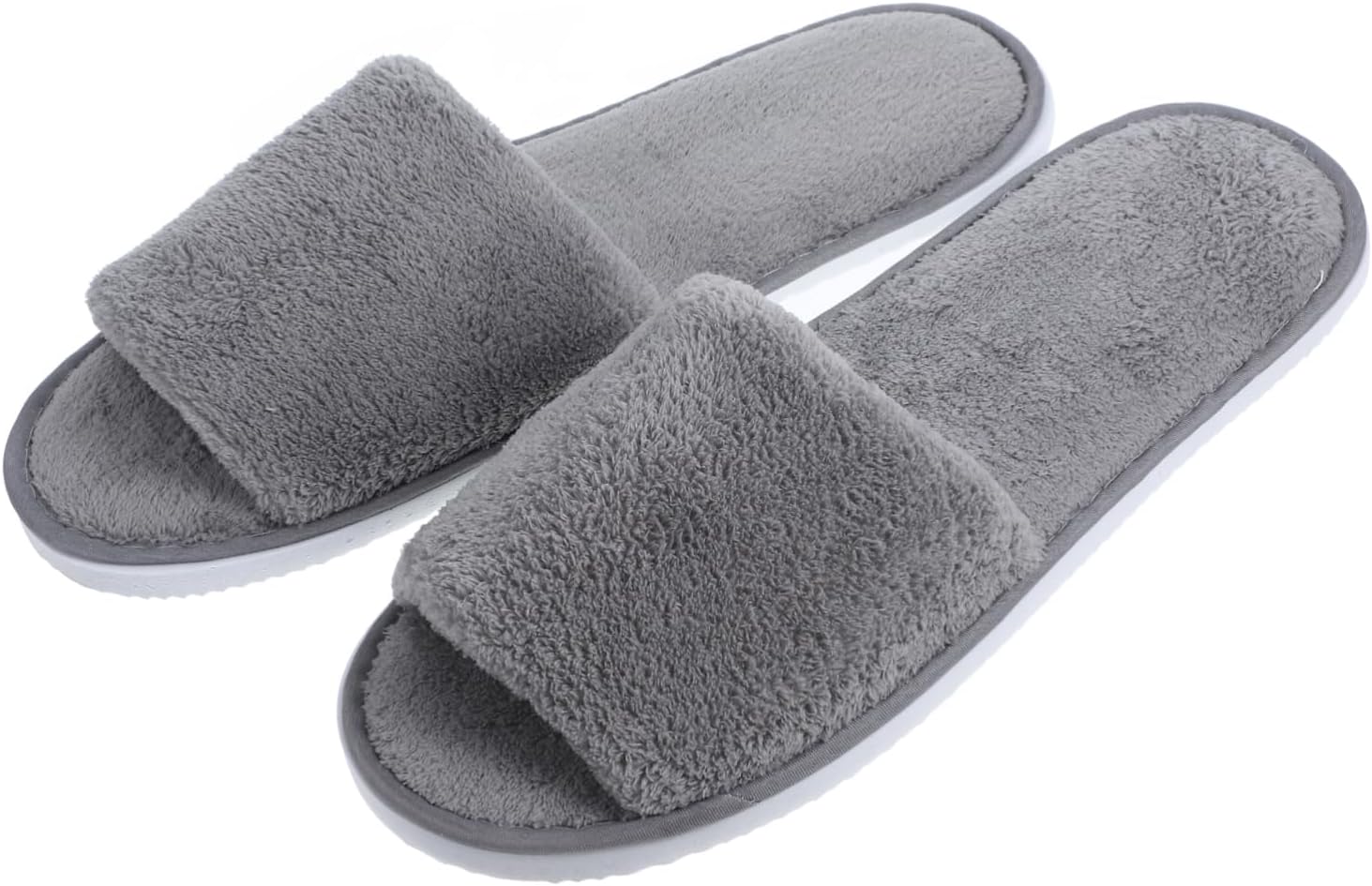 FOMIYES Non- Closed Toe Disposable Slippers for Hotel Guests Comfortable Spa Footwear for Women and Men Fleece Indoor Slippers for Travel and Home Use Stylish and Design