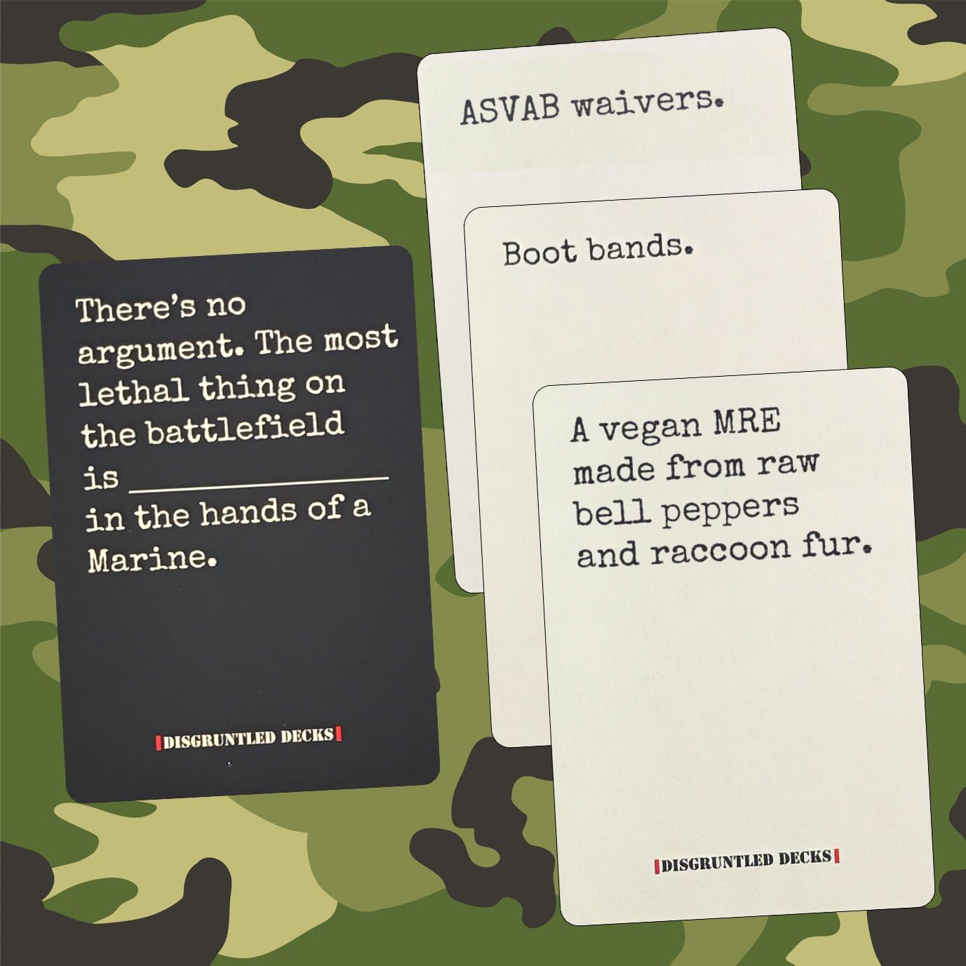 The Original Military Party Card Game for Veterans - Jarhead-Themed Deck