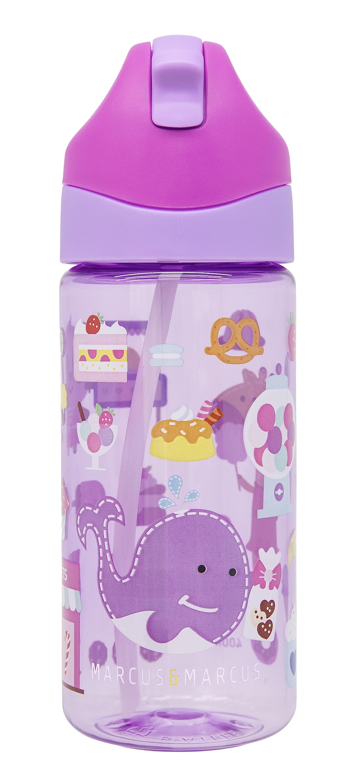 MARCUS&MARCUS Marcus & Marcus Germrepel Tritan Straw Bottle (400ml) - Lolly