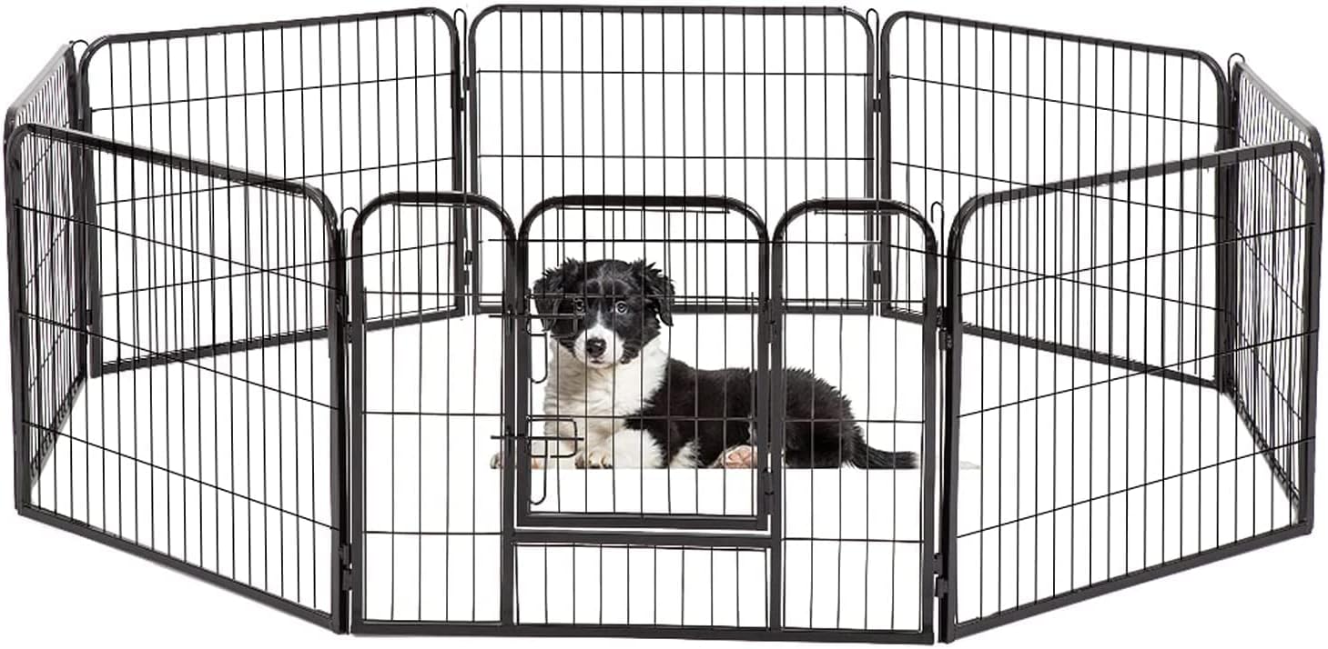 BestPet Heavy Duty Pet Playpen Dog 24" 32" 40" 8 Panels 16 Panels