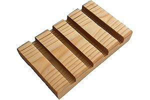 Wooden Soap Dish: Self-Draining Haven for Soap, Sponges, and Accessories