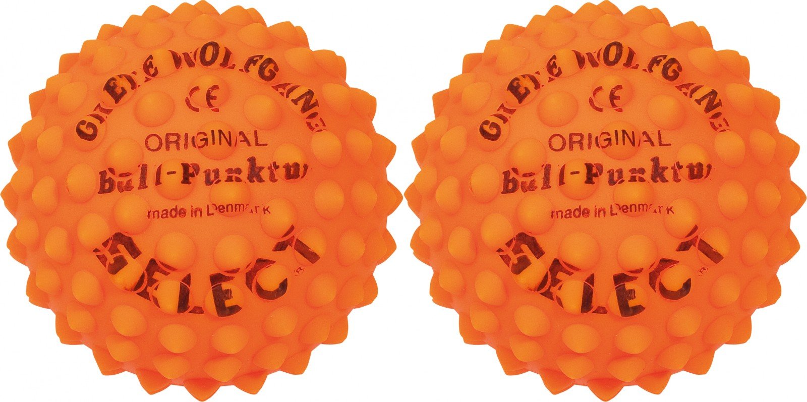 Select Sport Ball Punktur Massageball Orange 2er-Set Umfang 28 cm