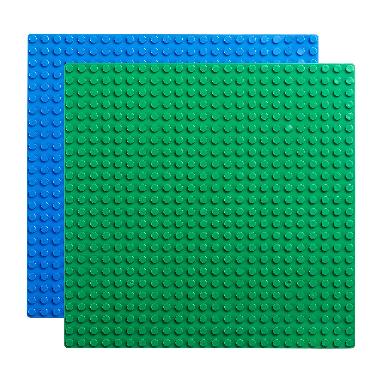 Edu Toys Kid Base Plate Board 24 x 24 Dots/Pegs for Classic Building Blocks Bricks Compatible with All Brands Classic Blocks (Blue + Green), Set Of 1