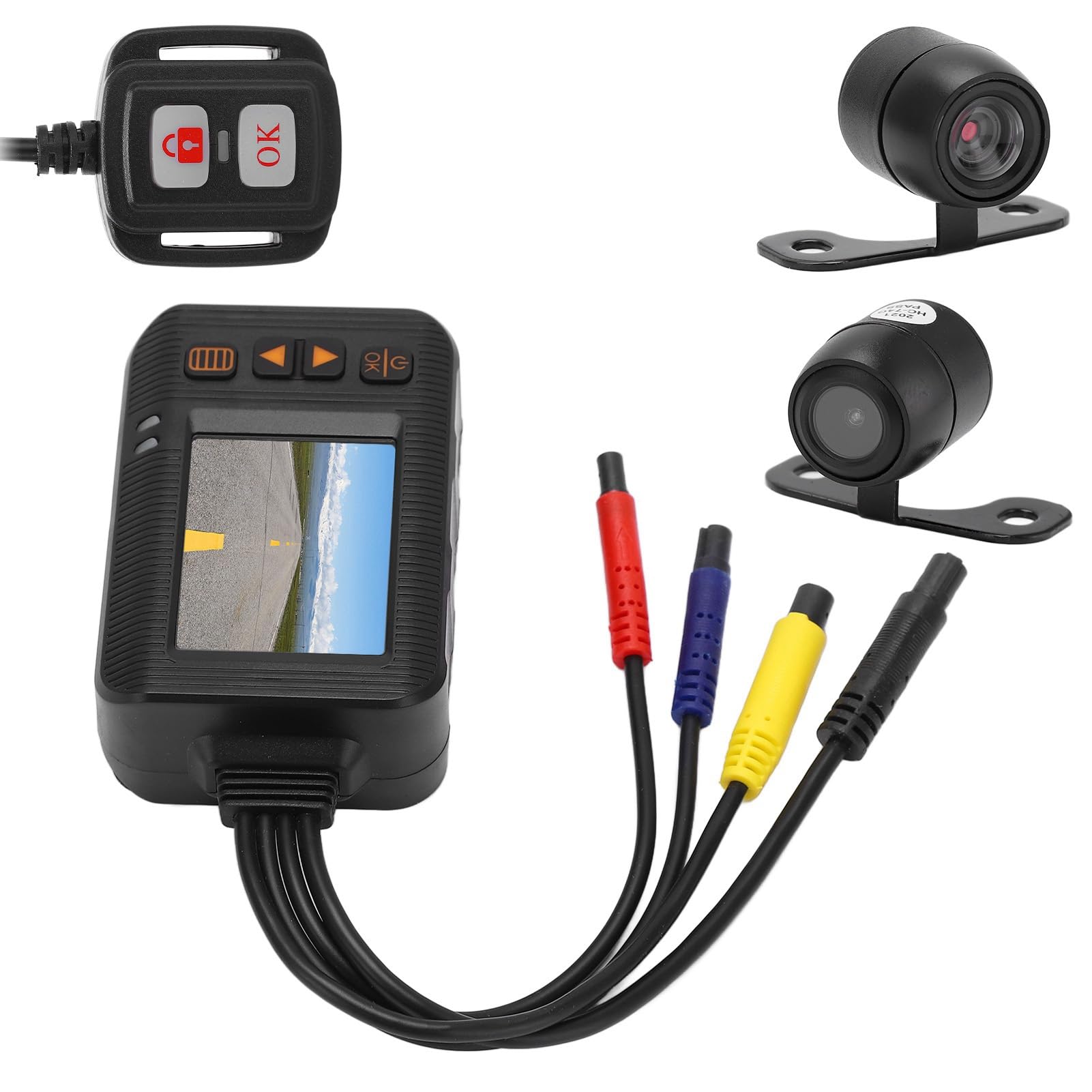 Grabadora de Conducción de Motocicletas de 2 Pulgadas, HD, Resistente Al Agua, DVR, Cámara de Salpicadero, Grabación en Bucle para Todas las Motocicletas
