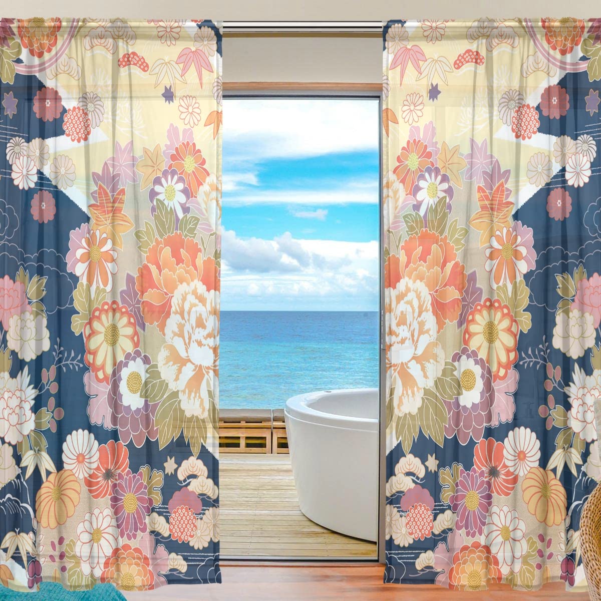 モアレ柄　姫　カーテン モアレ柄 姫 カーテン