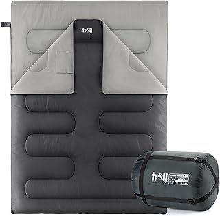 Trail Double Sleeping Bag For Adults, Envelope 2 Season Summ