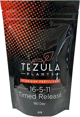Florikan 16-5-11 NPK MAX Fertilizante de liberación cronometrada de 180 días. Excelente para orquídeas, anturios, filodendros. (2 libras)
