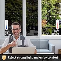 Vista 7 de ConCus-T Película de privacidad unidireccional para ventana con 4 herramientas gratuitas, control de calor y bloqueo UV, tinte de ventana