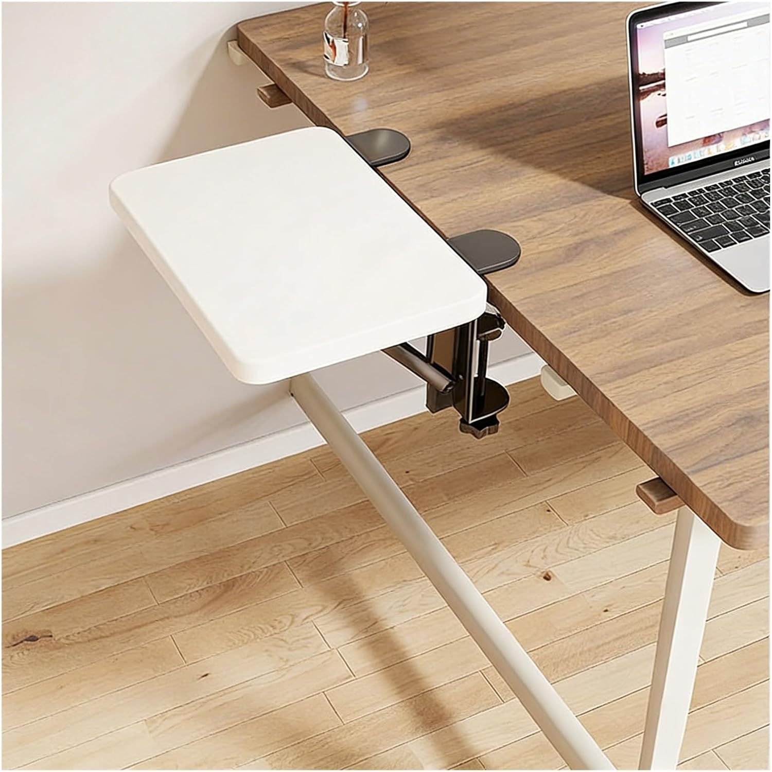 Desk Tray Foldable Keyboard Support No Drill Required Home Office Desk Accessory Space-Saving 25x17.5cm Design Ideal for t and Productivi