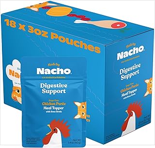 Made by Nacho Digestive Support Cage-Free Chicken Puree Meal Topper with Bone Broth (18 Count)