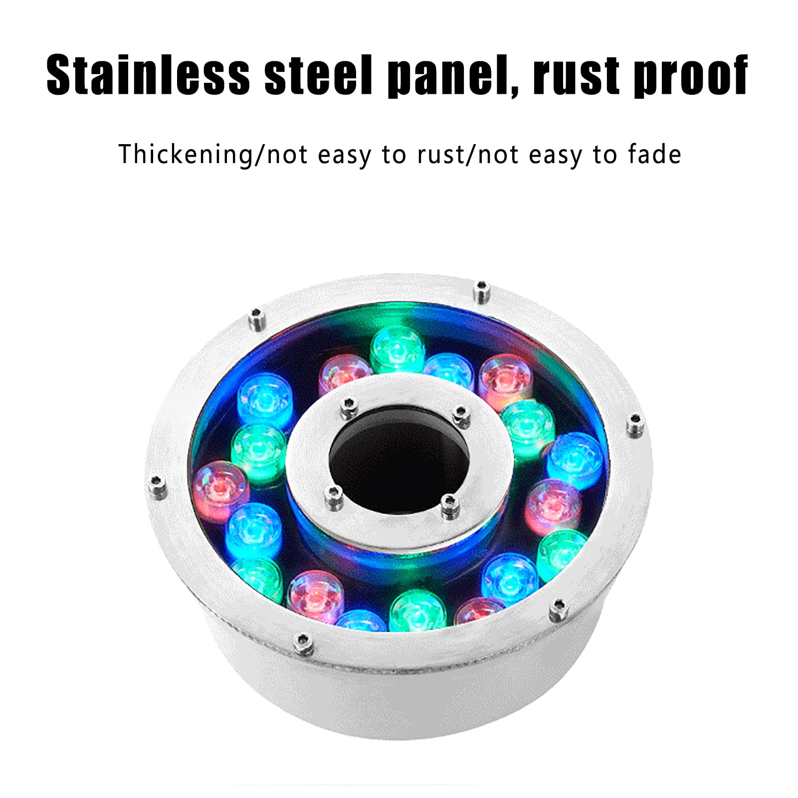 Lampada Per Piscina, Luce Per Piscina a LED RGB, Cambio Colore Automatico E Alta Luminosità, Grado Di Impermeabilità IP68 E Vetro Temperato Ad Alta Durezza, Per Fontana, Illuminazione Subacquea