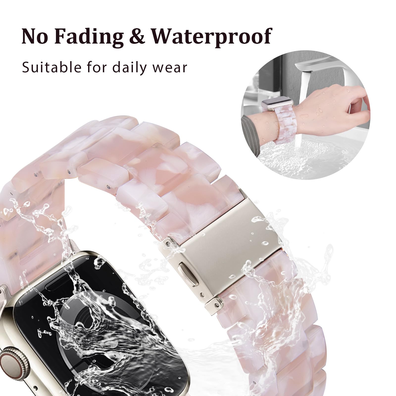 Amazon.com: V-MORO Resin Bands Compatible with Apple Watch