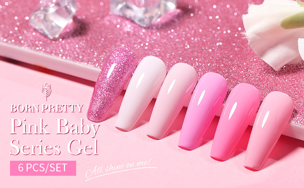 BORN PRETTY UV Nagellack Rosa, Shellac Gel Nagellack Weiß Pastell Schellac Nagellack UV LED Nagellack Farbgel für… – Bild 8