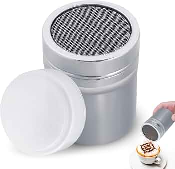 Lot De 2 Saupoudreuses à Sucre Glace En Inox 5x7cm - Shaker Couvercle Hermétique Pour Sucre Épices Cacao
