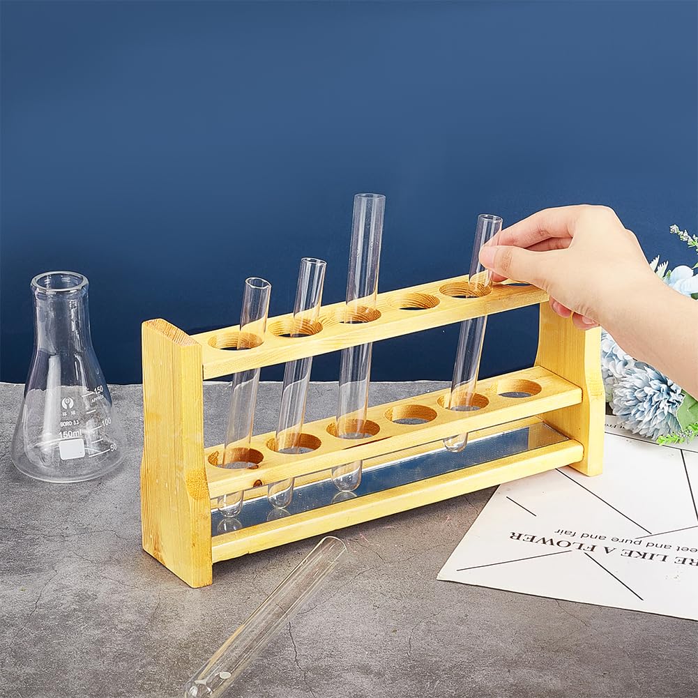 Supporto Per Provette In Legno - 12 Fori Da 22mm, Per Laboratorio O Casa - Foto 10