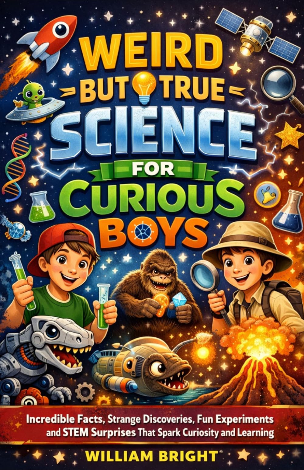 Weird But True Science For Curious Boys: Incredible Facts, Strange Discoveries, Fun Experiments and STEM Surprises That Spark Curiosity and Learning