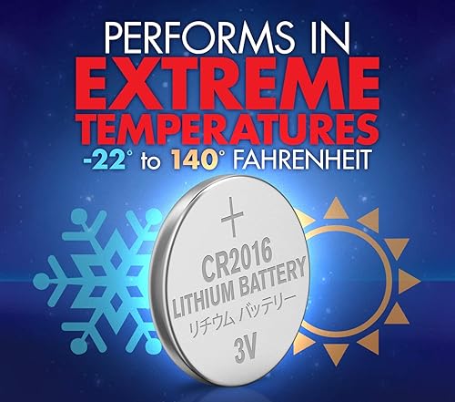 Miniatura 5 de ACDelco - 24 pilas CR2016, batería de litio de 3 V con botón para reloj y electrónica pequeña, 5 años de vida útil