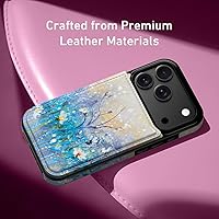 Vista 509 de LETO para iPhone 15 Pro Funda tipo cartera - Tapa tipo folio con patada - Diseños de moda - Tarjetero - Funda protectora para mujeres y niñas - 6.1