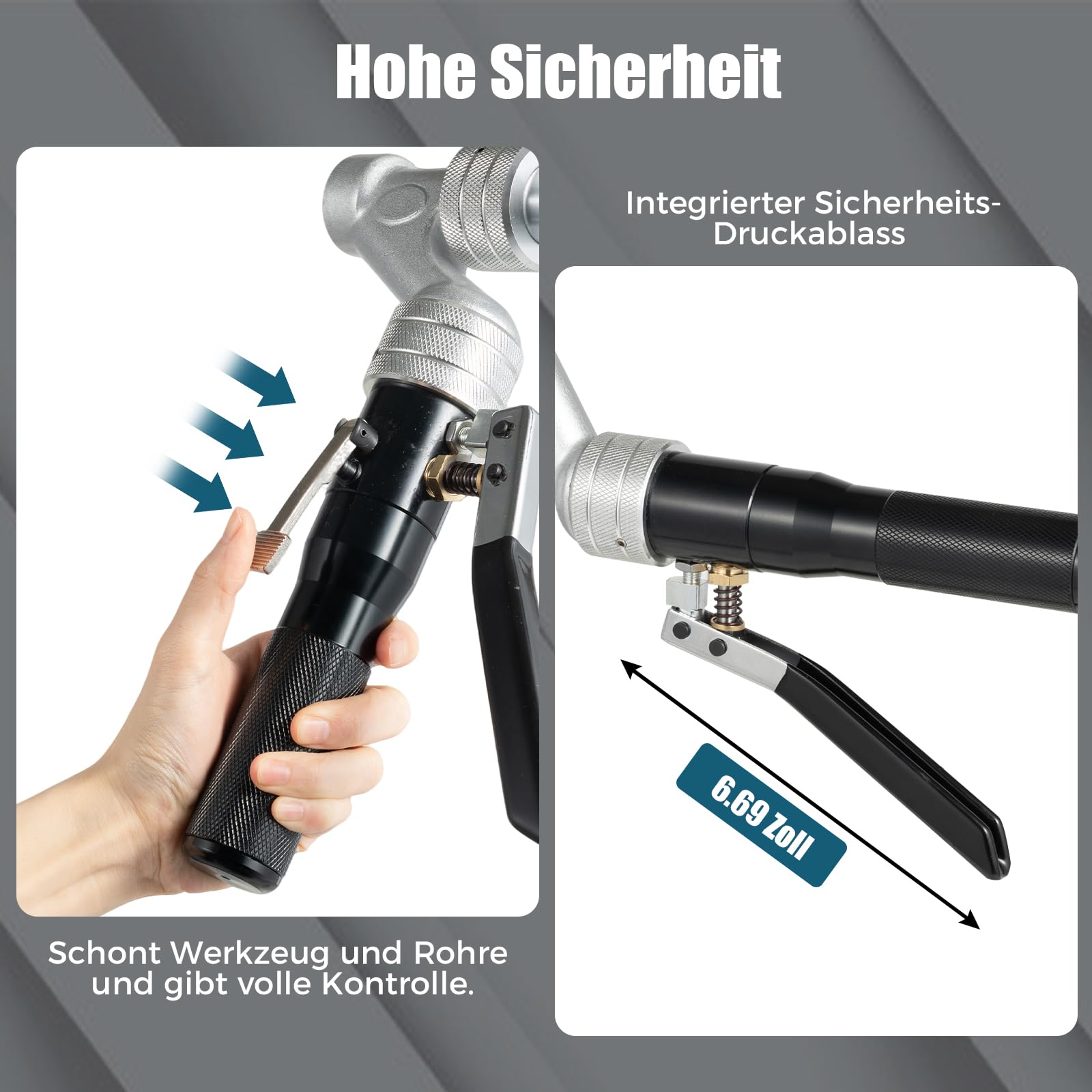 Pinza idraulica 16 – 32 mm per Rehau HIS 311 – Pinza idraulica per tubi in lega di alluminio, per tubi compositi, per manicotti scorrevoli