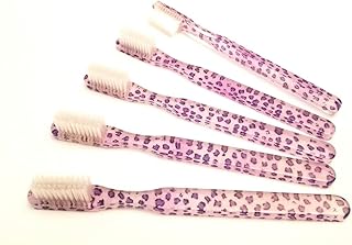 5-PACK Purple Leopard Vintage Designer Toothbrush Alan Stuart of New York NEW