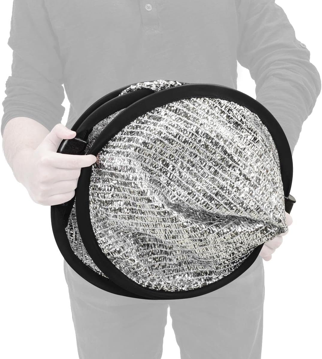 Glow Collapsible Circular Wind Proof Reflector with Handles (52")