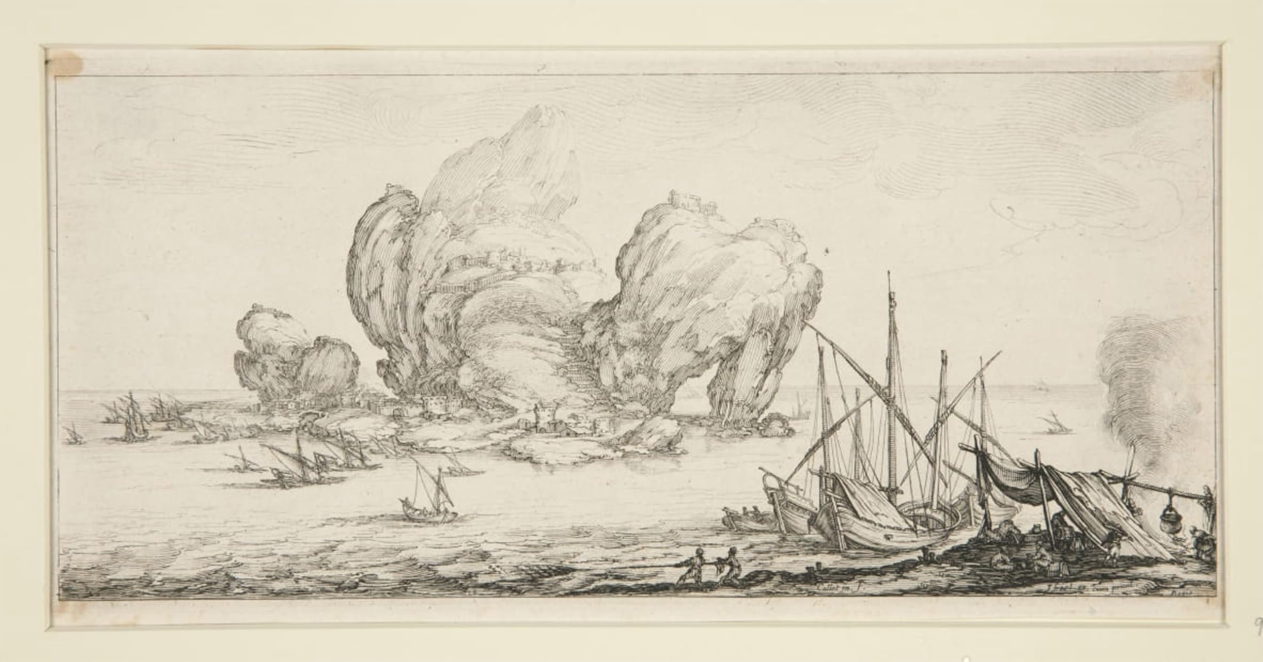 Serendipitp No Frame Vintage Picture Print On Canvas Wall Art Poster The Big Rock By Jacques Callot Artwork Print Poster For Wall Decor 60X90cm