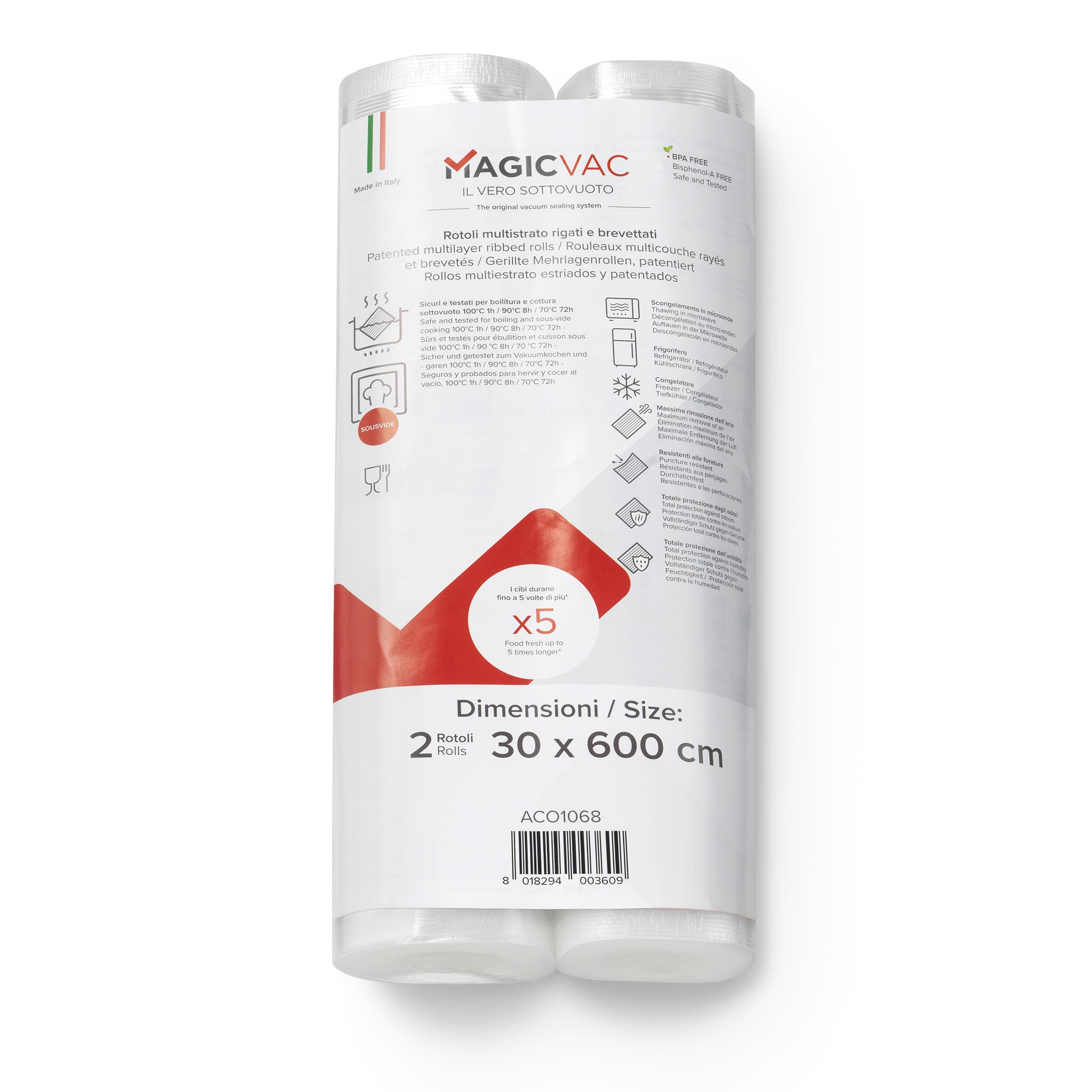 Magic vac MAGICVAC ACO1068 - Accessorio per macchina sottovuoto, 30 cm x 6 m