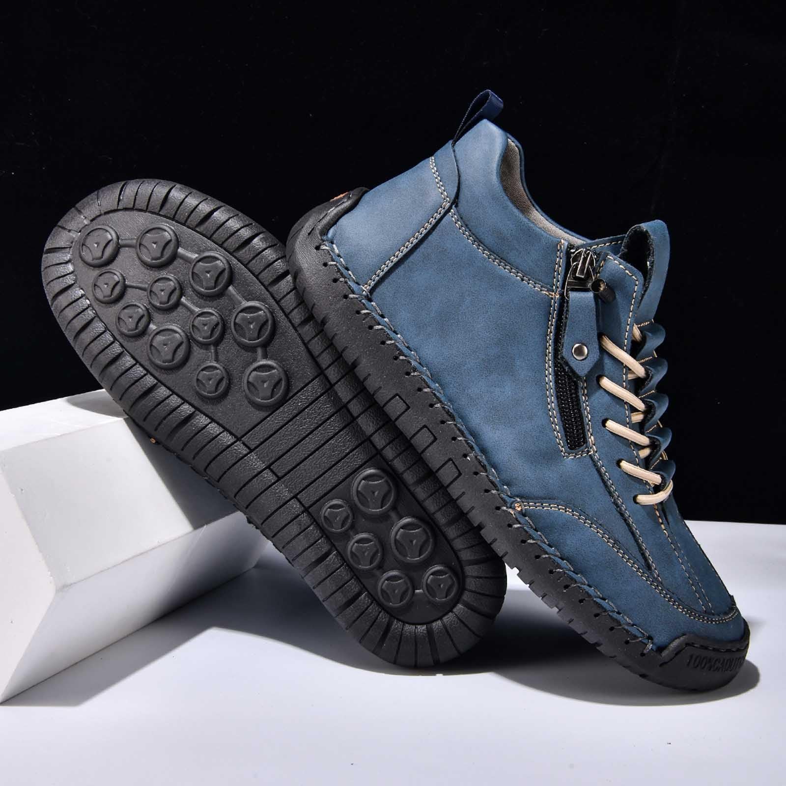 Generisch Buty do stroju ludowego, ślubne, do stroju bawarskiego, buty rekreacyjne dla mężczyzn, z bocznym zamkiem błyskawicznym, sznurowane, do noszenia na co dzień, do całorocznego komfortu