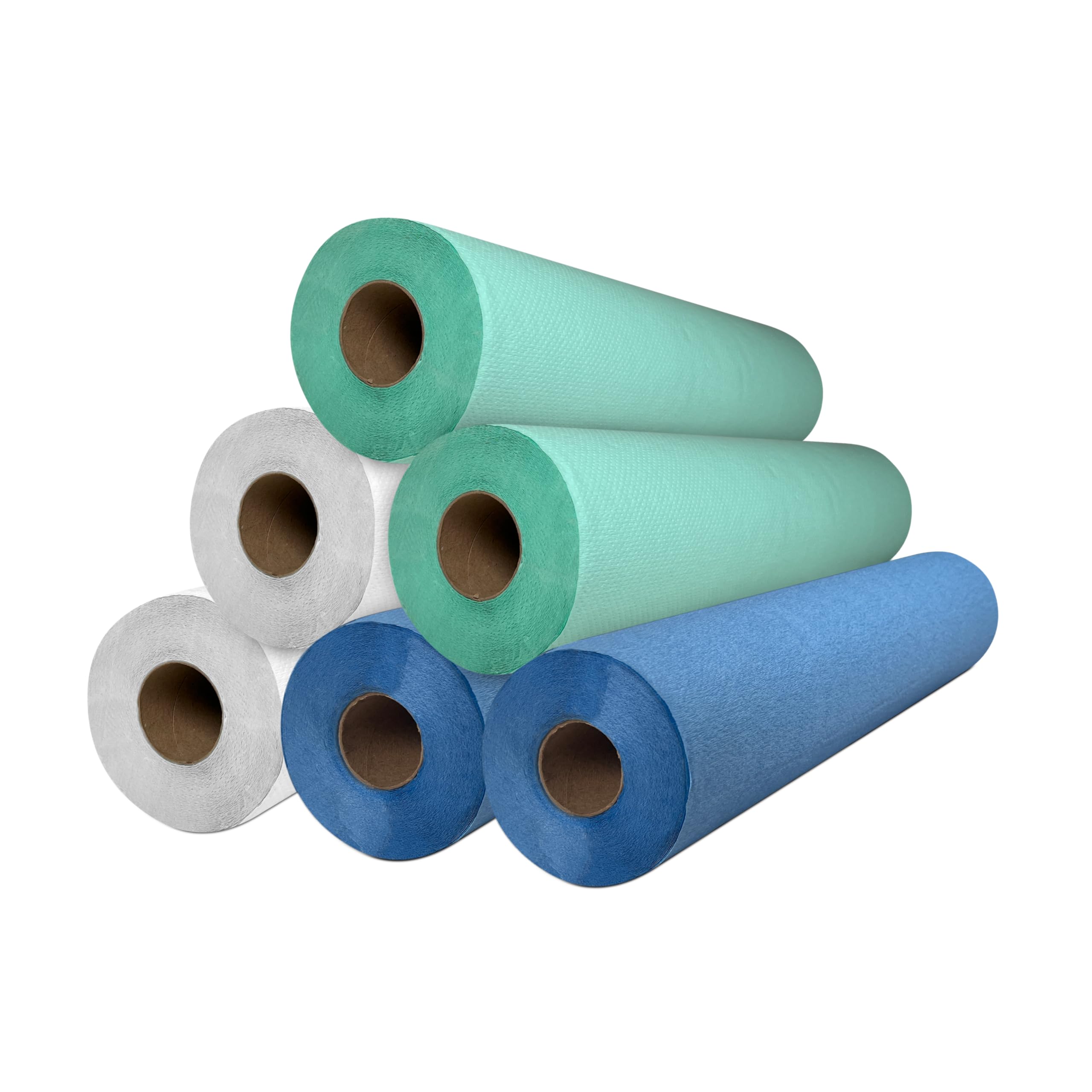 6 Rollos de Papel Camilla para Masaje Parafinado Antigoteo Multicolor 60 cm x 70 m